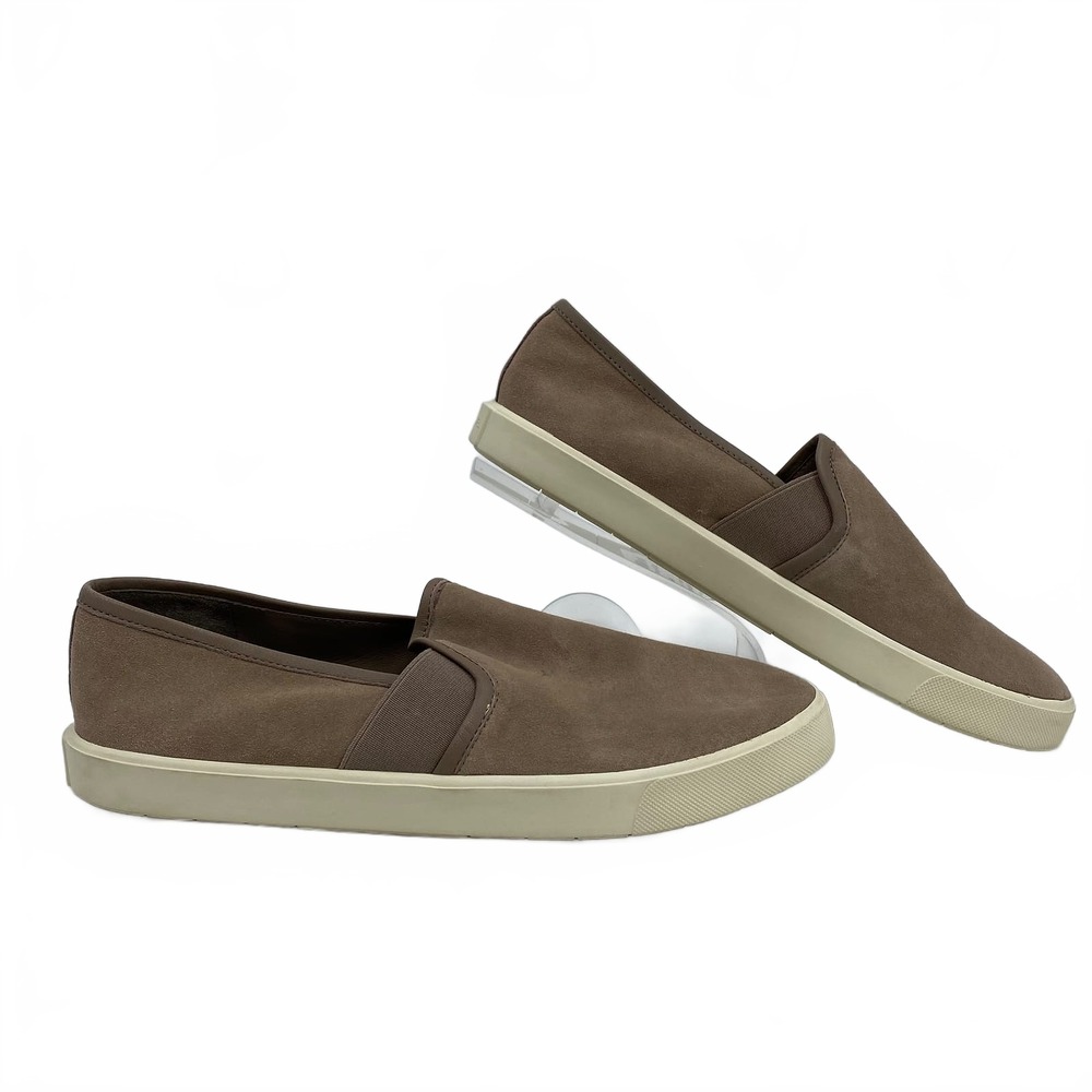 Vince Brown and Suede Slip-On Sneakers | Womens 8.5